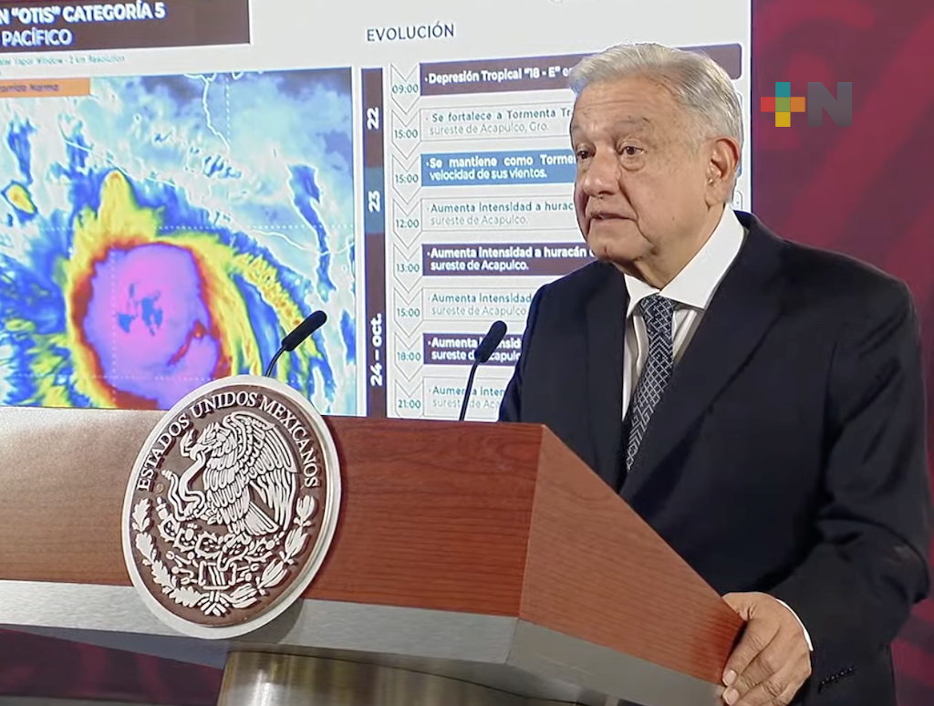 Guerrero está incomunicado tras el paso del huracán Otis, afirma el presidente